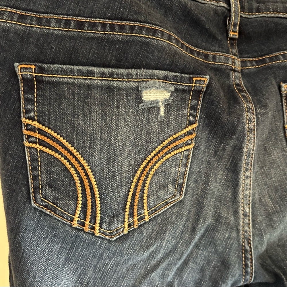 Hollister Y2K Straight Jeans W27 L30 | Women Size 5S | Low Rise Distressed Denim - Picture 8 of 16